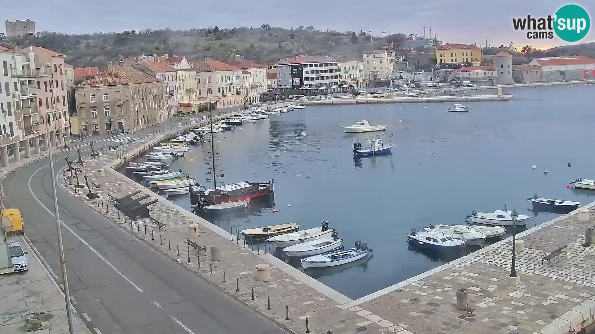 Webcam Senj – Panoramablick auf die Riva Senj