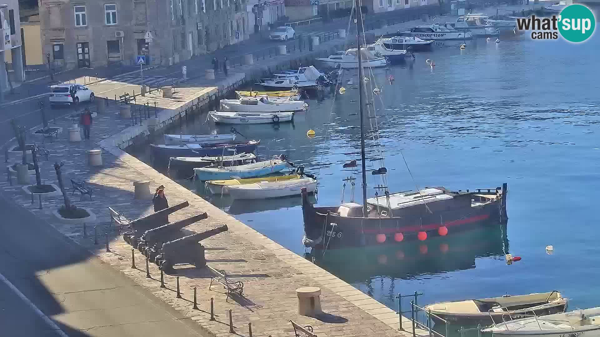 Livecam Senj – Vue panoramique de Senj riva