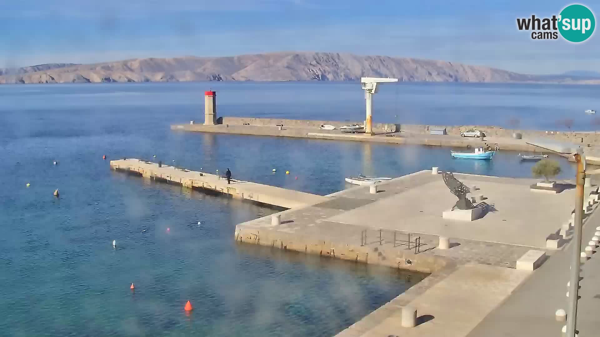 Livecam Senj – Vue panoramique de Senj riva