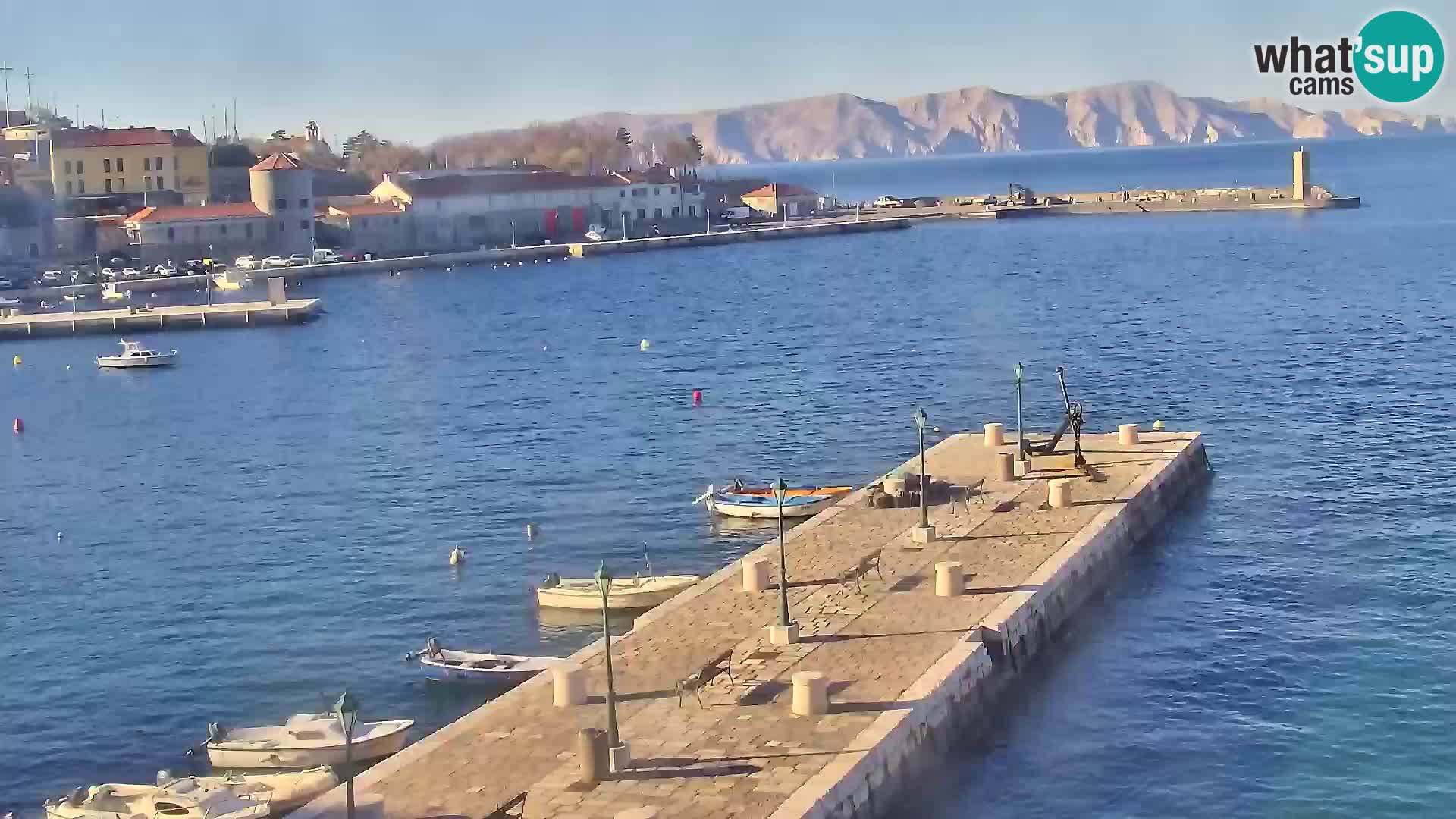 Livecam Senj – Vue panoramique de Senj riva