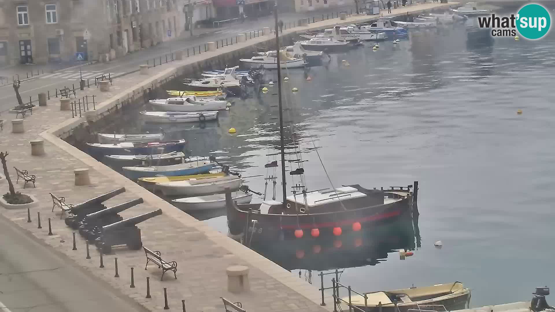 Webcam Senj – Panoramablick auf die Riva Senj