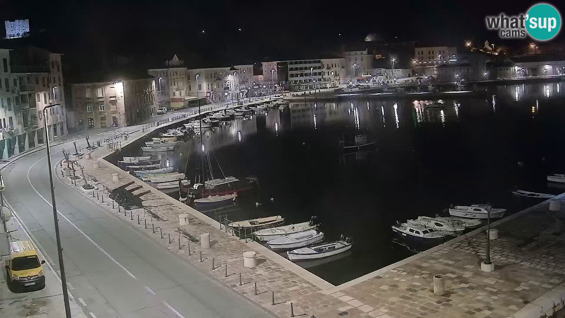 Livecam Senj – Vue panoramique de Senj riva