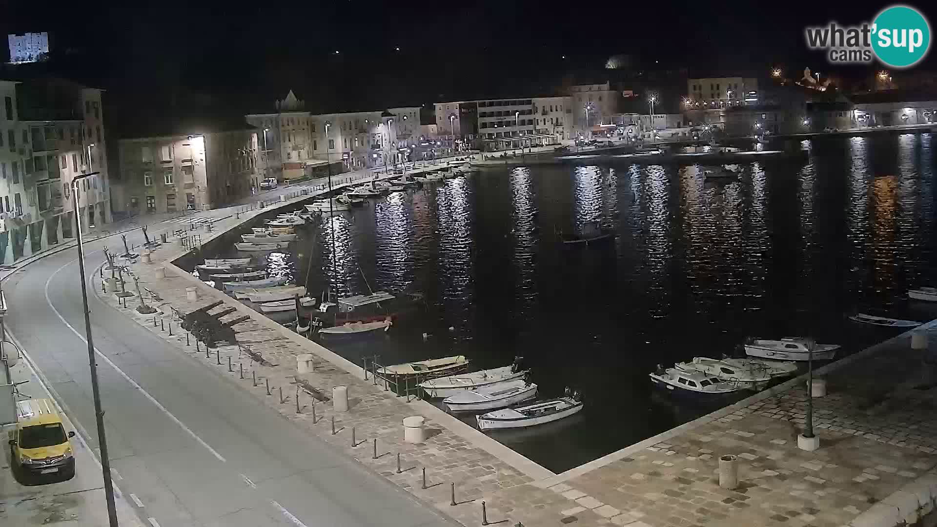 Livecam Senj – Vue panoramique de Senj riva