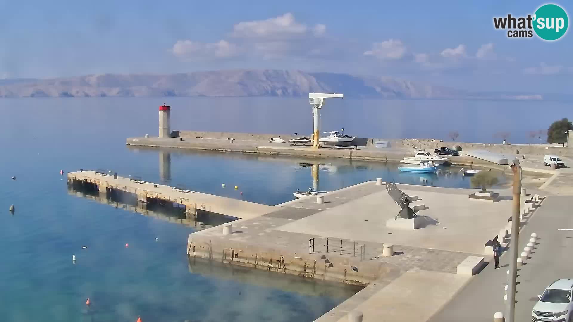 Livecam Senj – Vue panoramique de Senj riva
