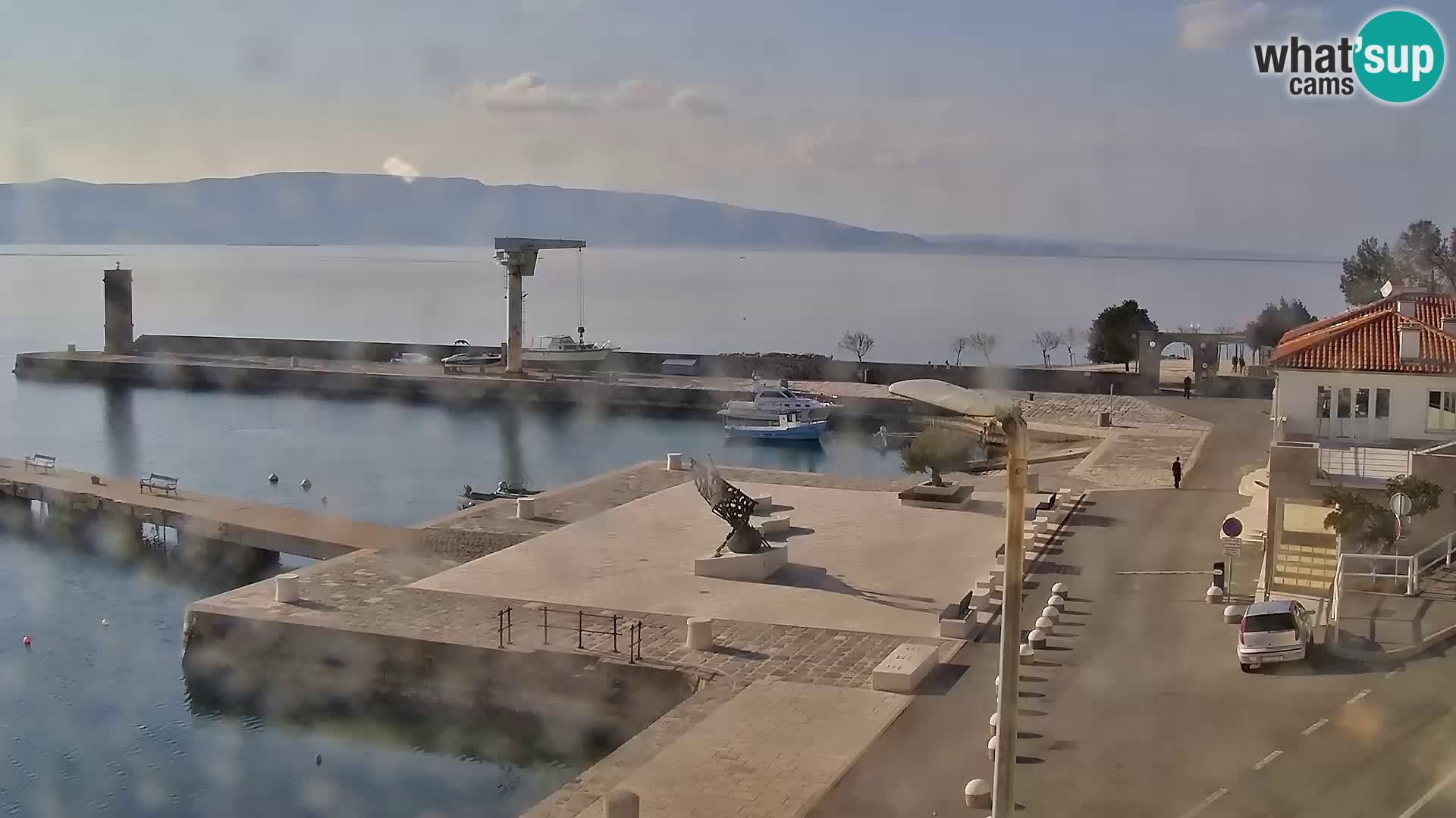 Webcam Senj – Panoramablick auf die Riva Senj