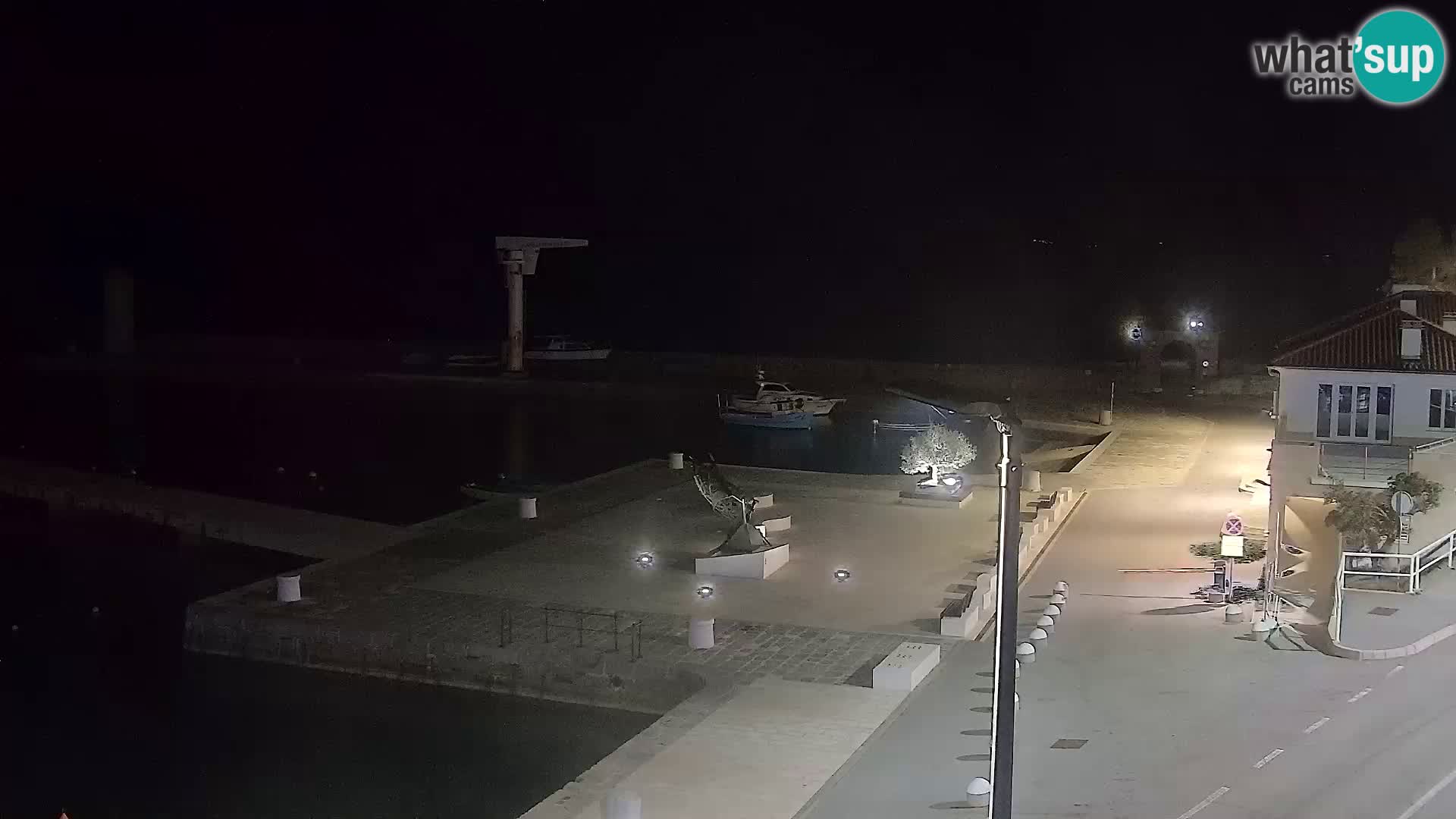 Webcam Senj – Panoramablick auf die Riva Senj