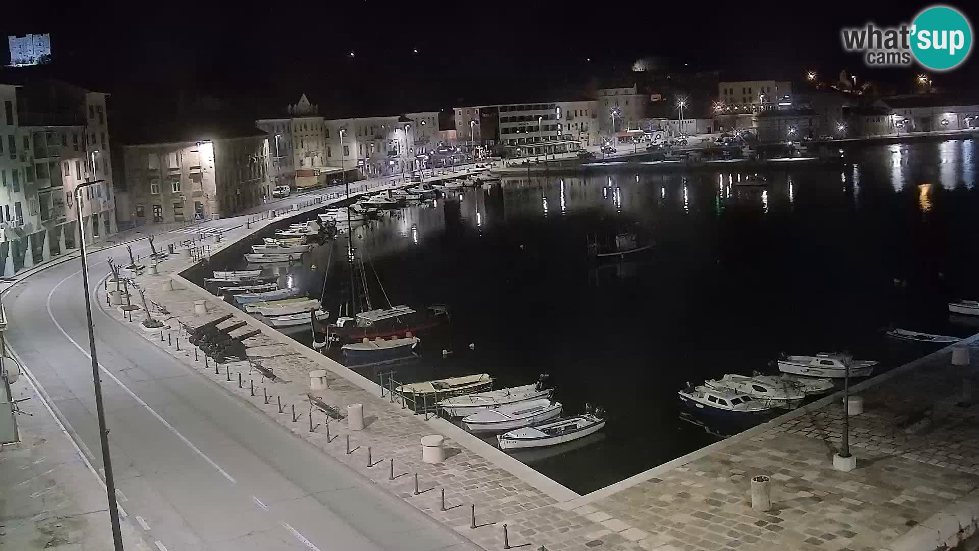 Livecam Senj – Vue panoramique de Senj riva