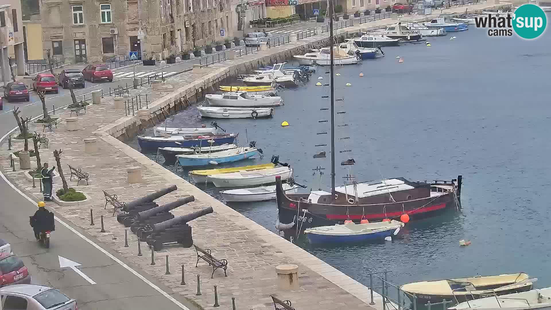 Webcam Senj – Panoramablick auf die Riva Senj