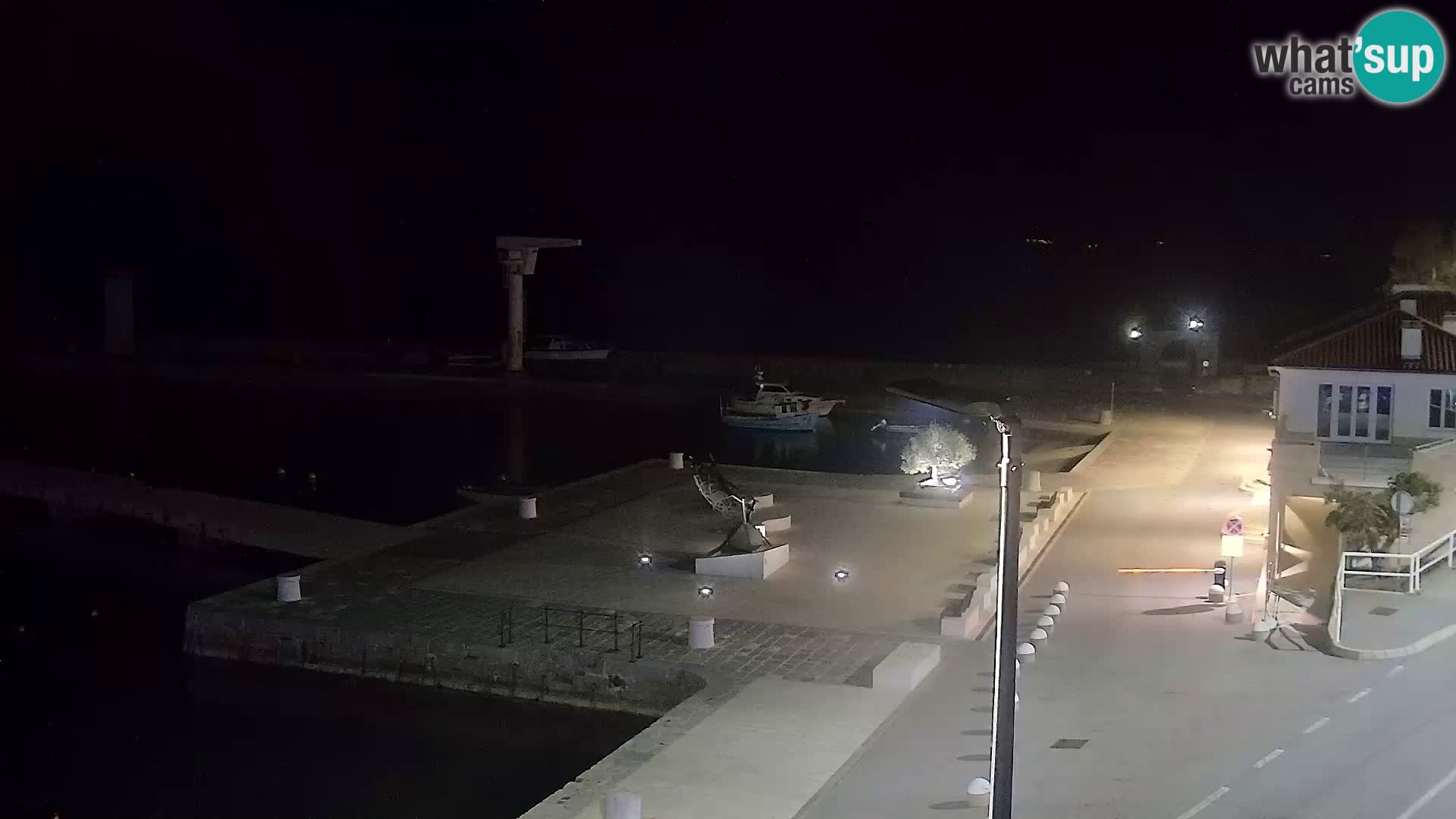 Livecam Senj – Vue panoramique de Senj riva