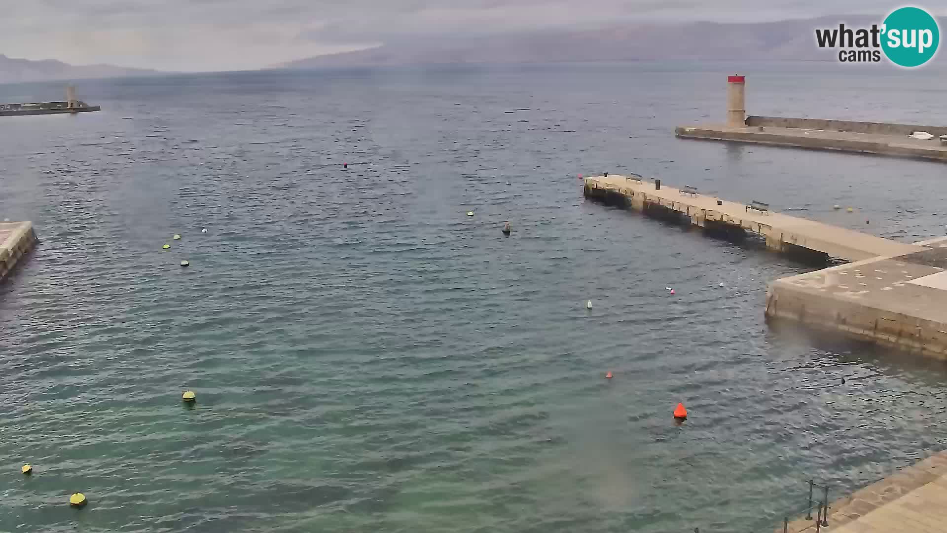 Livecam Senj – Vue panoramique de Senj riva