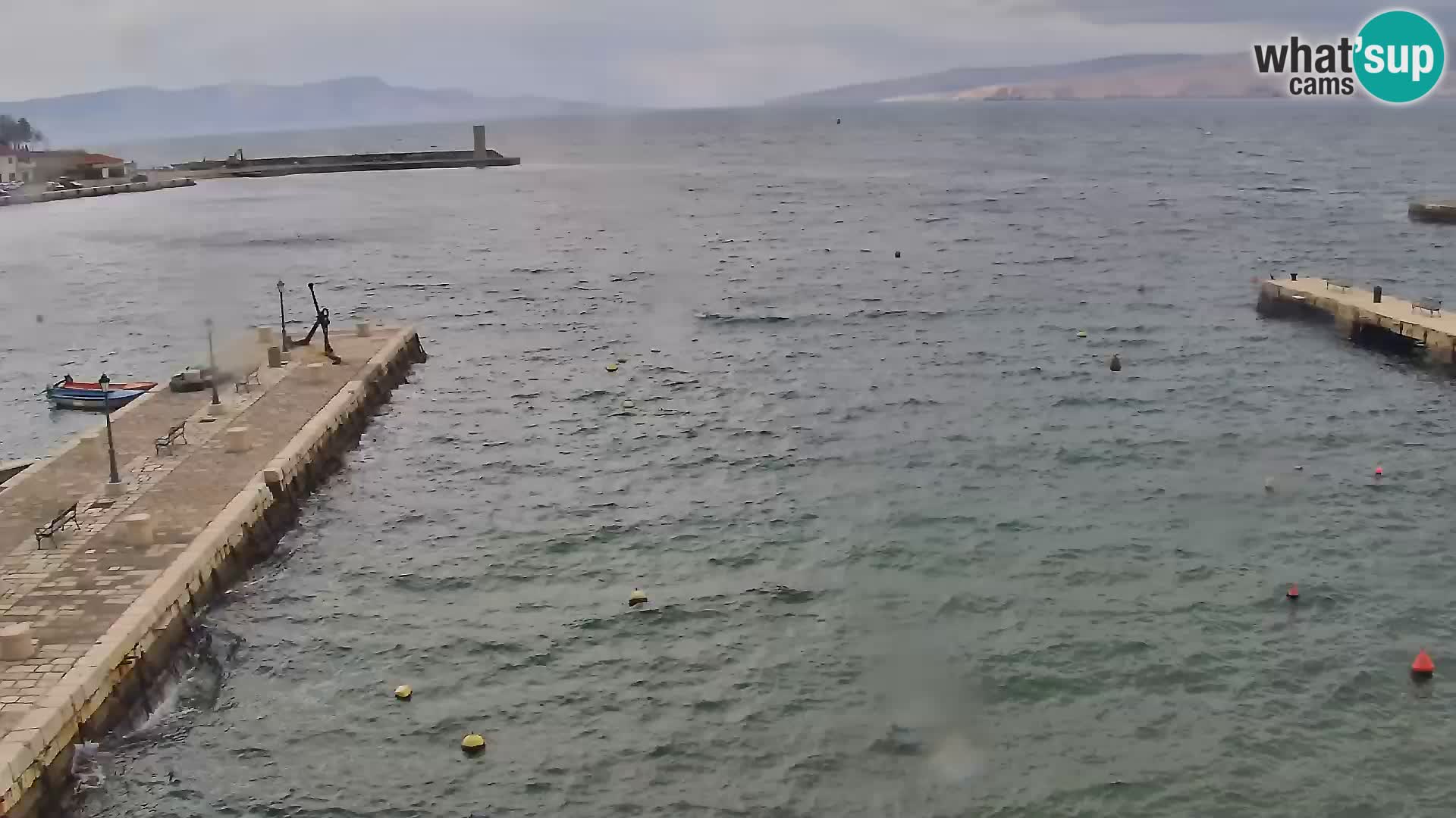 Webcam Senj – Panoramablick auf die Riva Senj