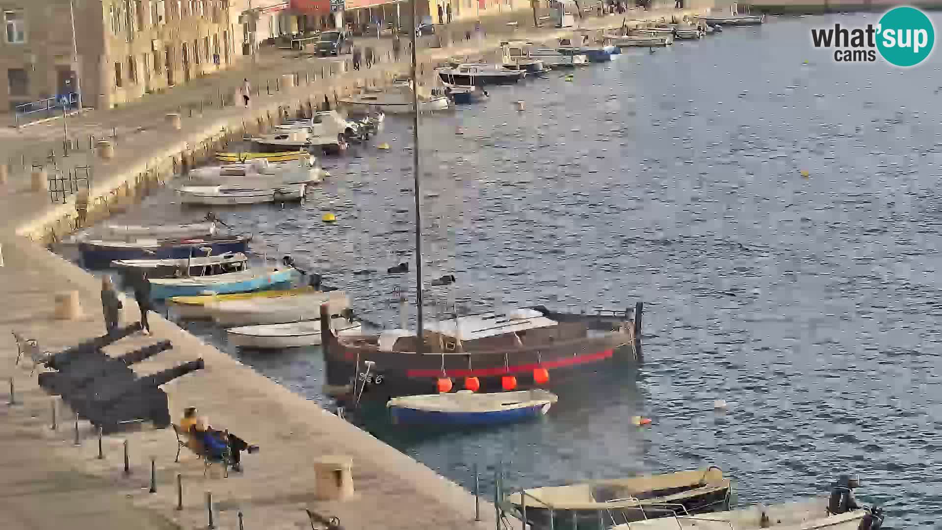 Webcam Senj – Panoramablick auf die Riva Senj