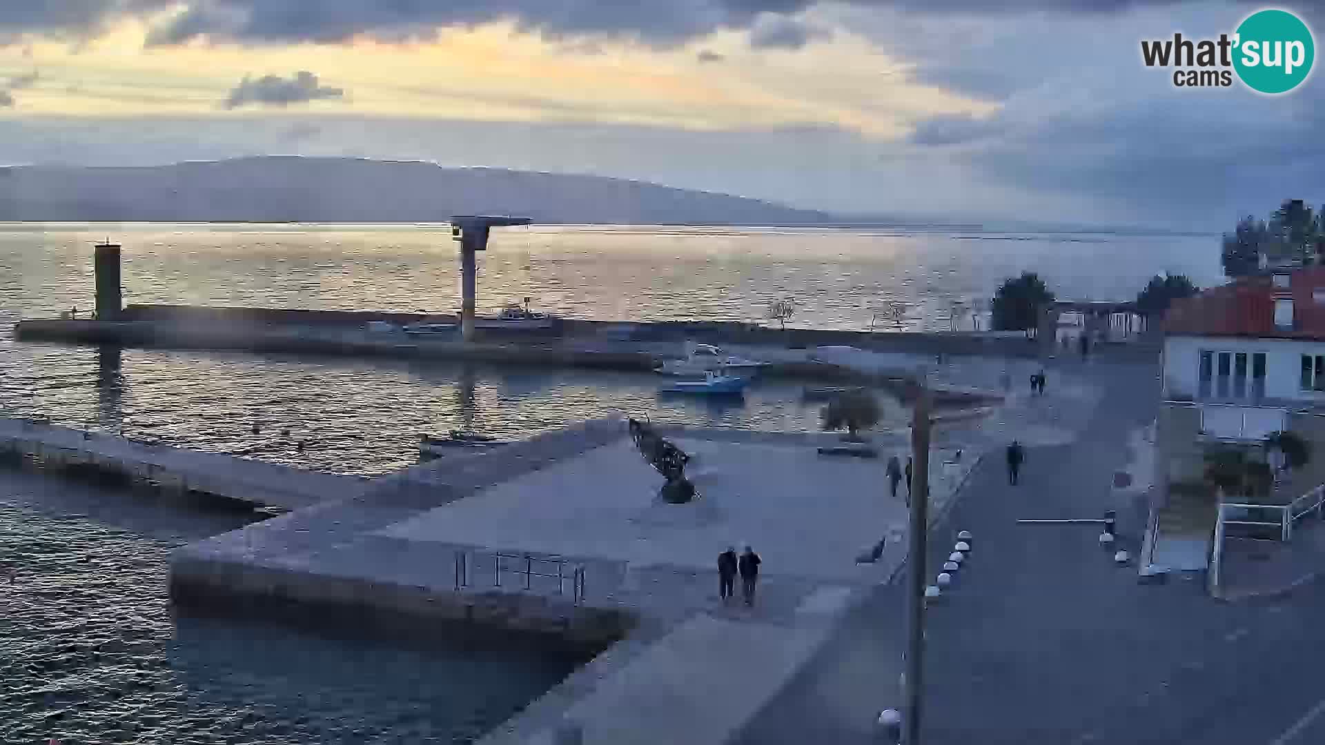 Webcam Senj – Panoramablick auf die Riva Senj