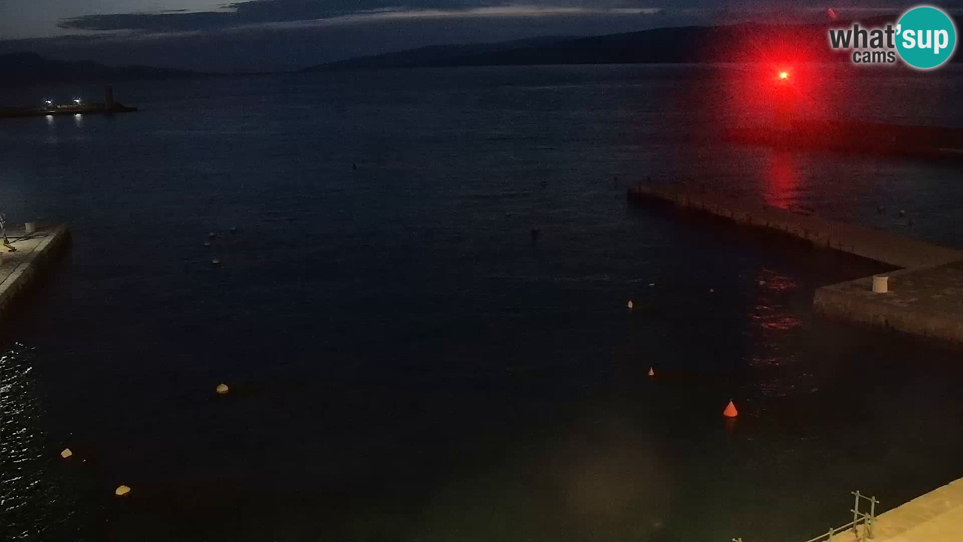 Webcam Senj – Panoramablick auf die Riva Senj