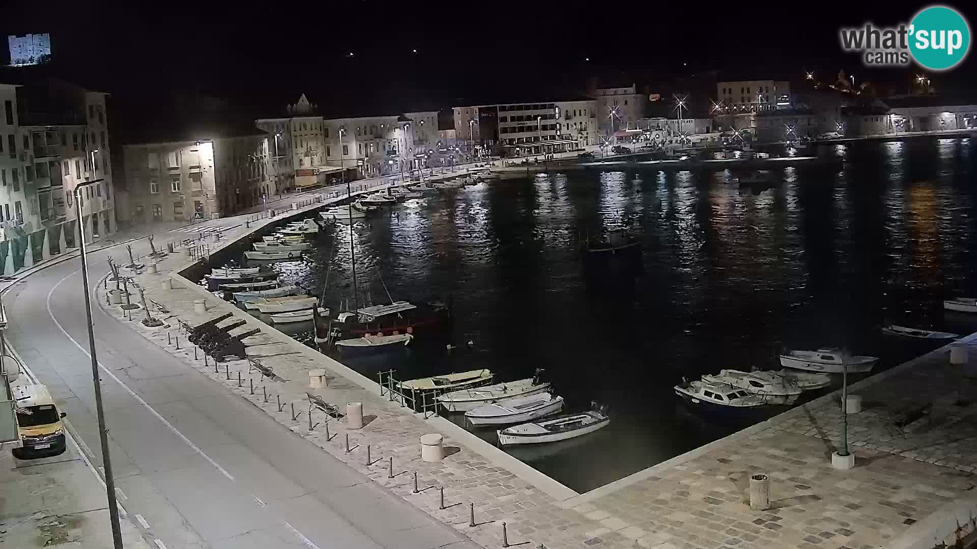 Webcam Senj – Panoramablick auf die Riva Senj