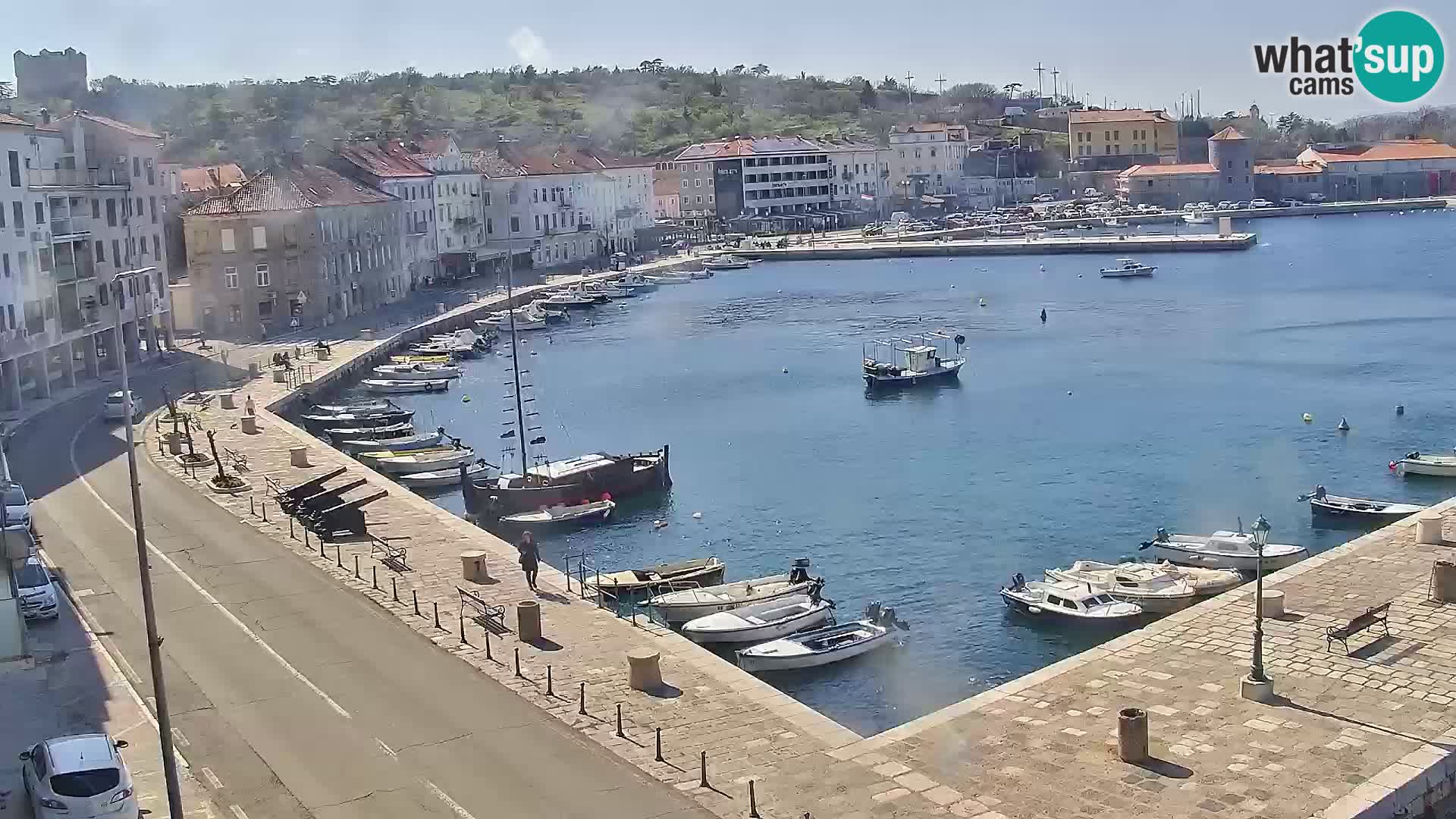 Webcam Senj – Panoramablick auf die Riva Senj