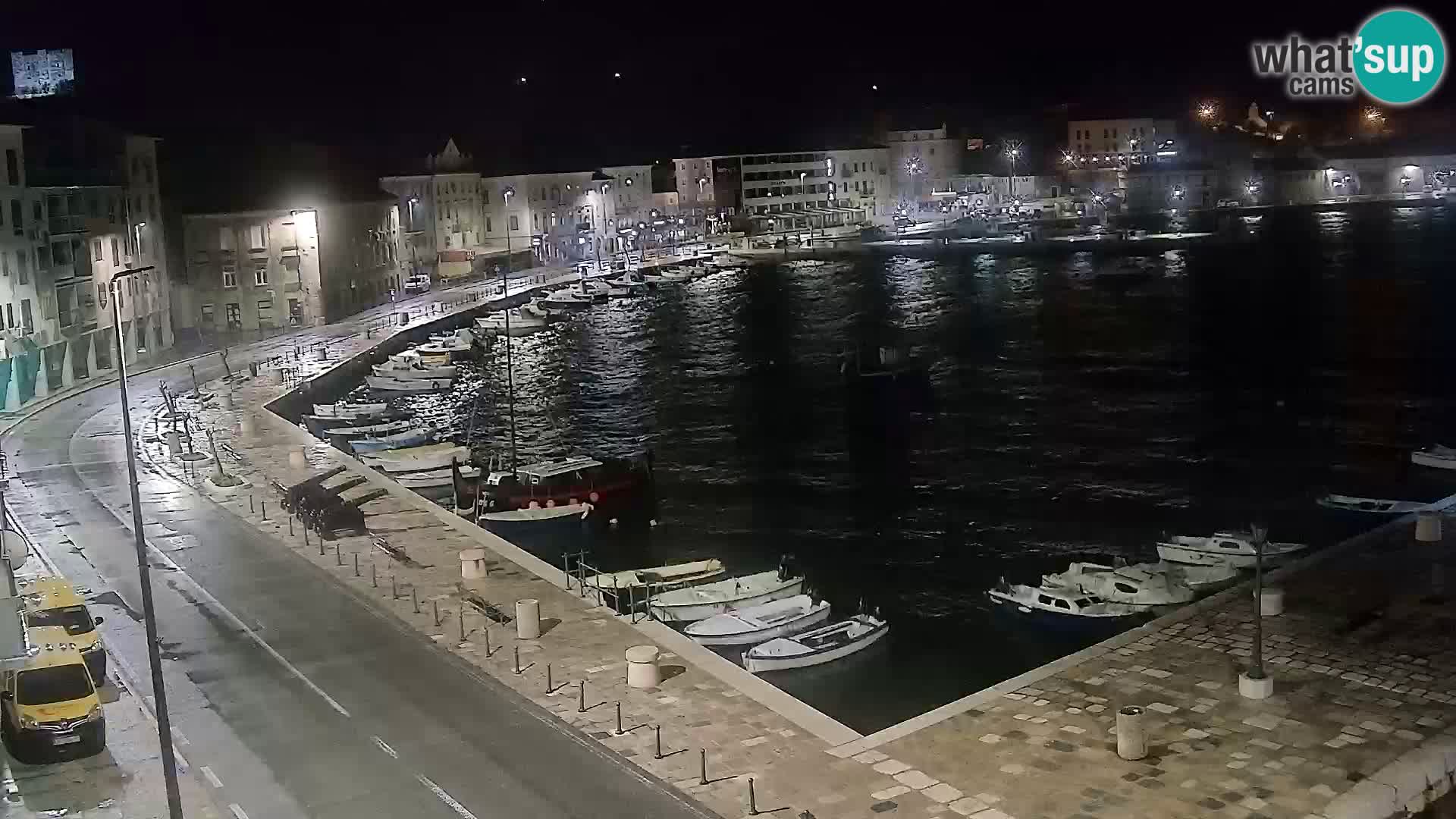 Livecam Senj – Vue panoramique de Senj riva