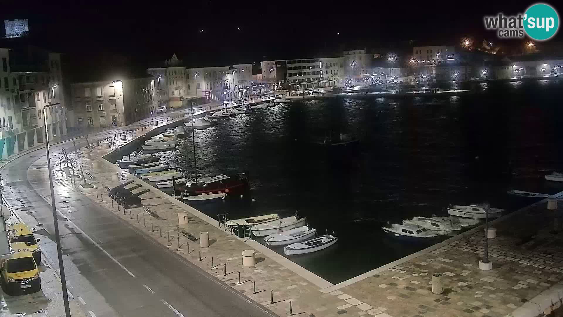 Livecam Senj – Vue panoramique de Senj riva