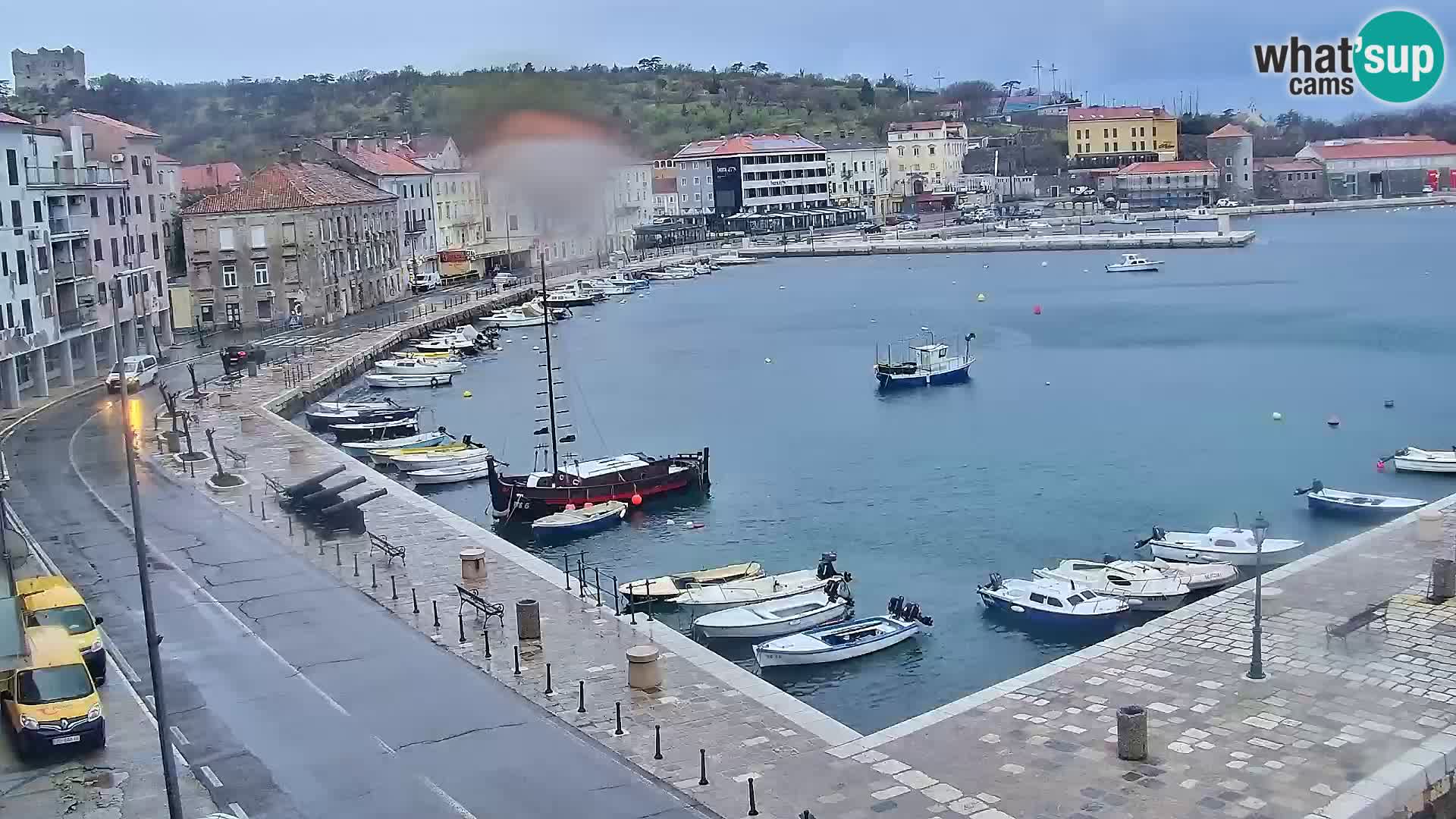 Webcam Senj – Panoramablick auf die Riva Senj