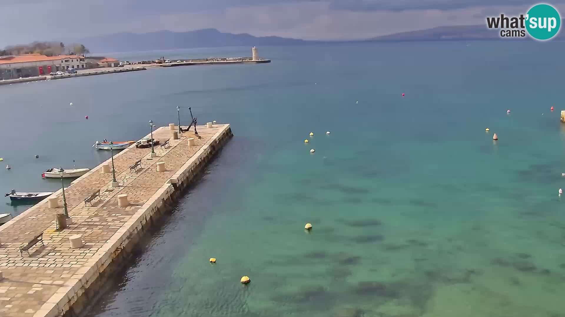 Webcam Senj – Panoramablick auf die Riva Senj