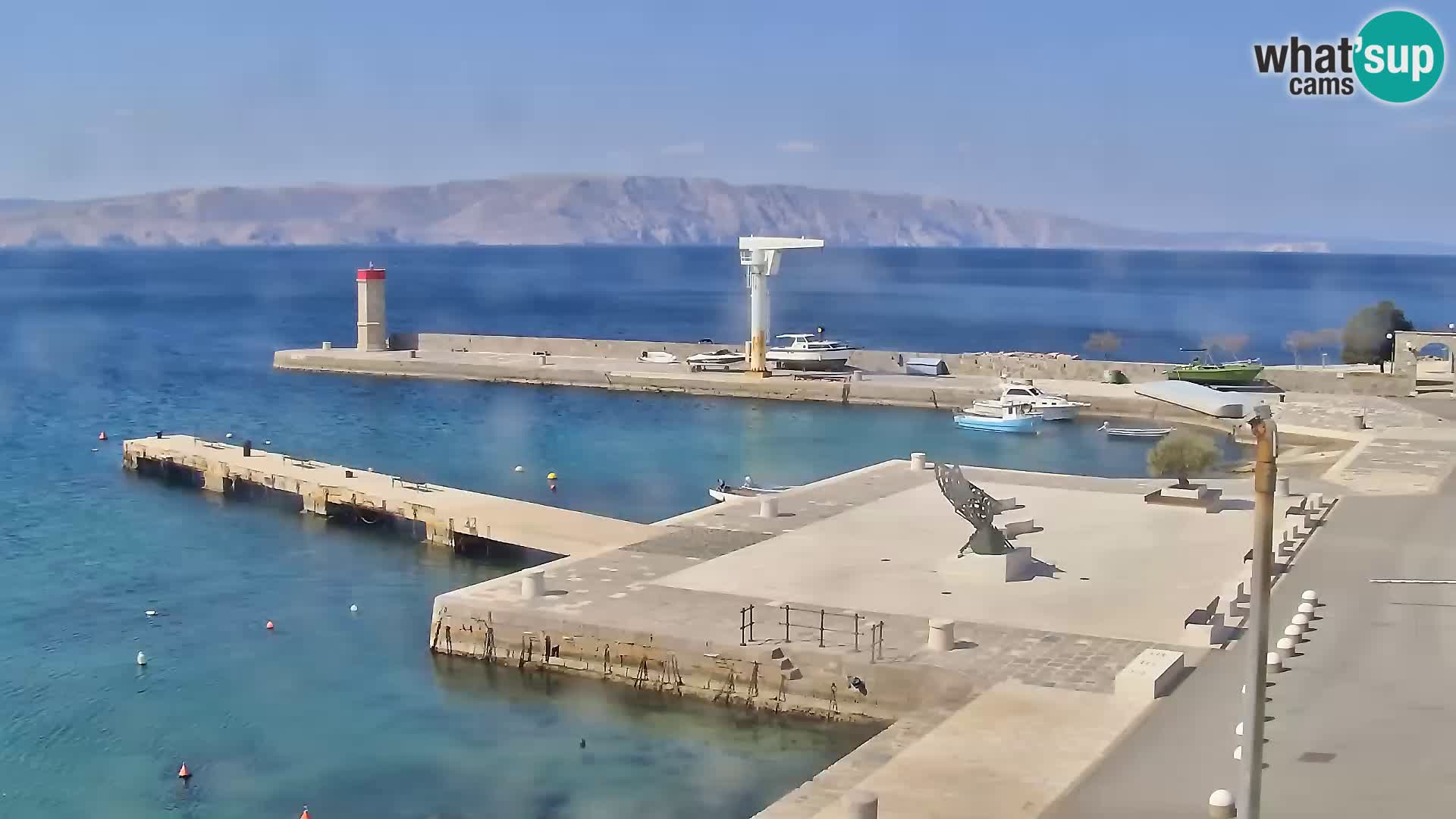 Livecam Senj – Vue panoramique de Senj riva