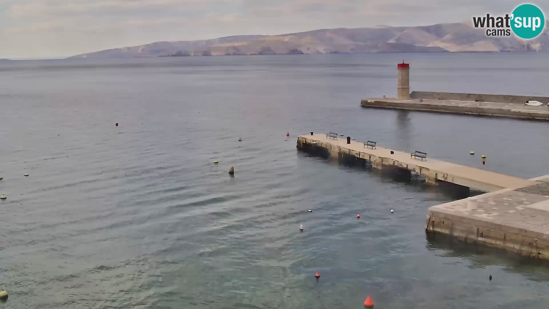 Webcam Senj – Panoramablick auf die Riva Senj