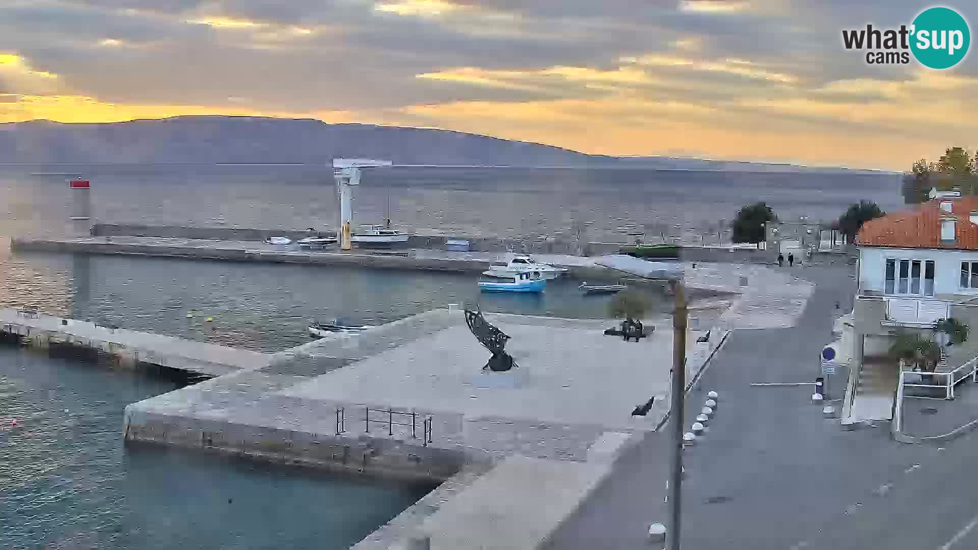 Webcam Senj – Panoramablick auf die Riva Senj