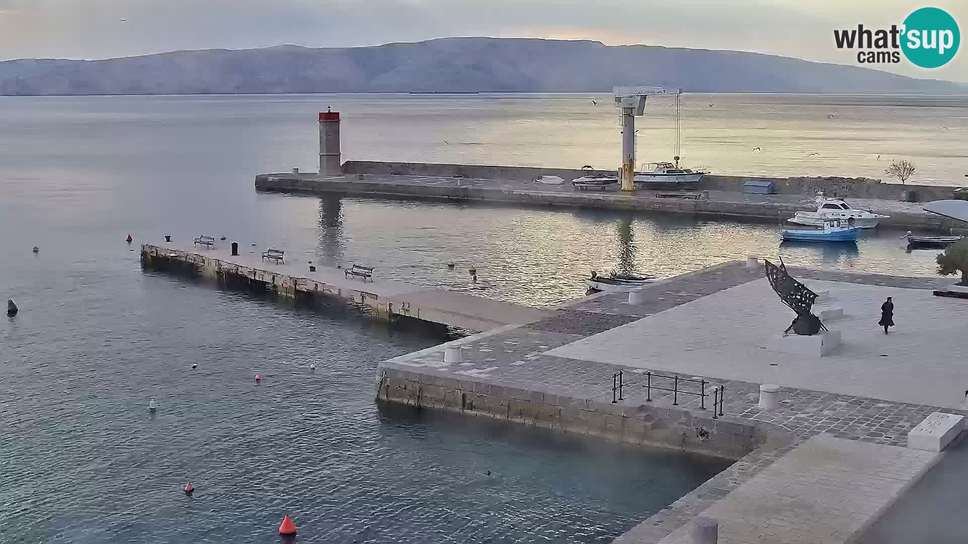Livecam Senj – Vue panoramique de Senj riva