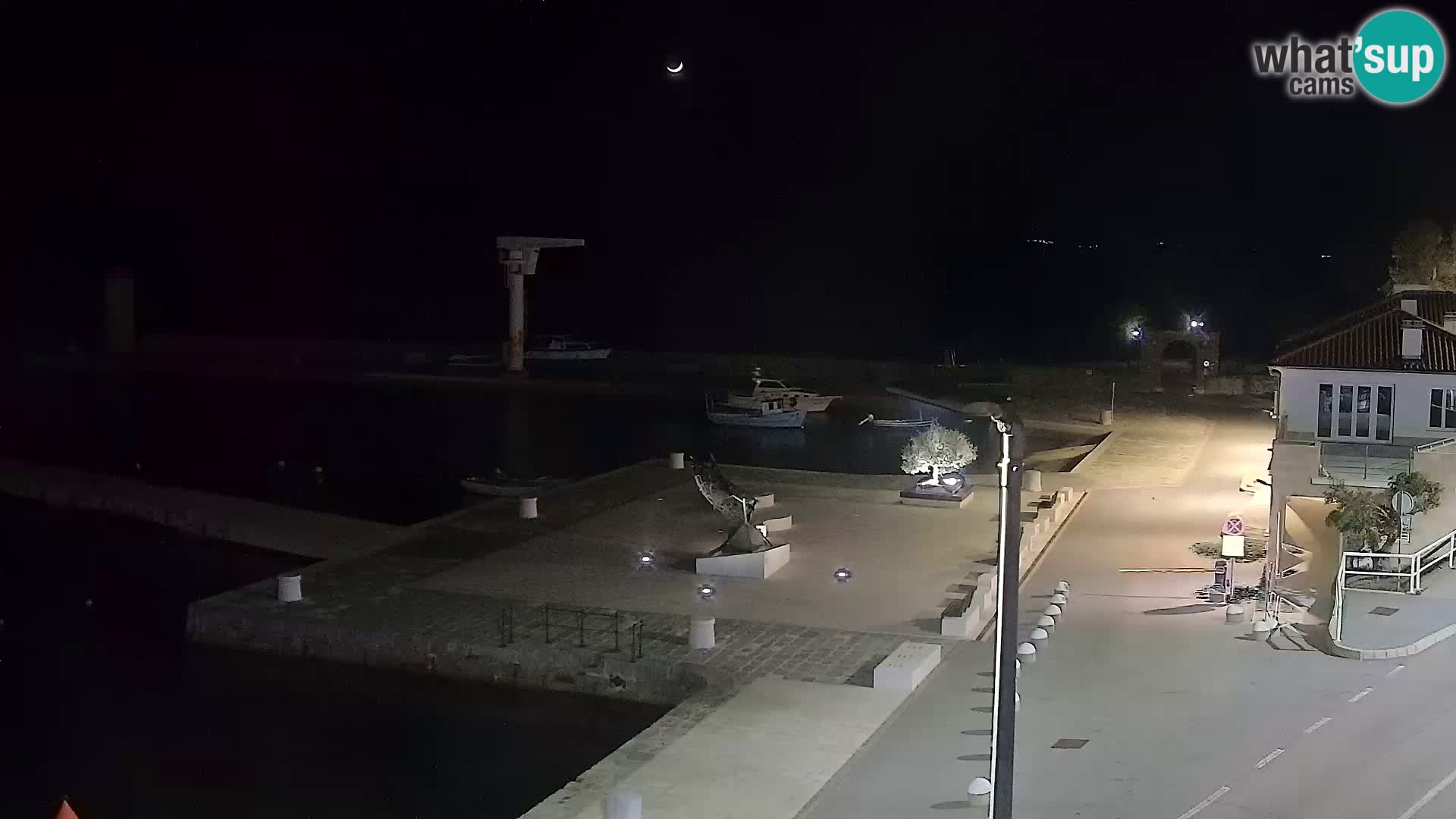 Livecam Senj – Vue panoramique de Senj riva