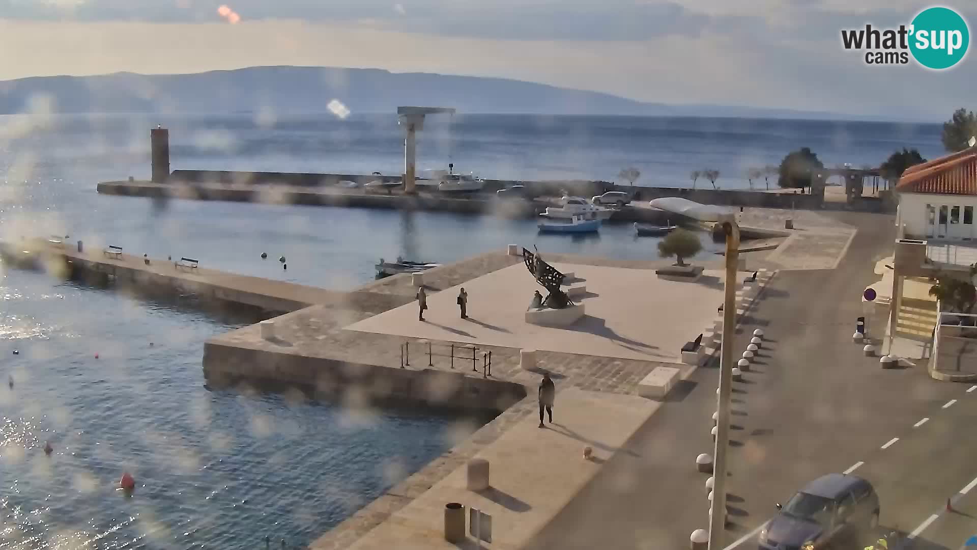 Livecam Senj – Vue panoramique de Senj riva