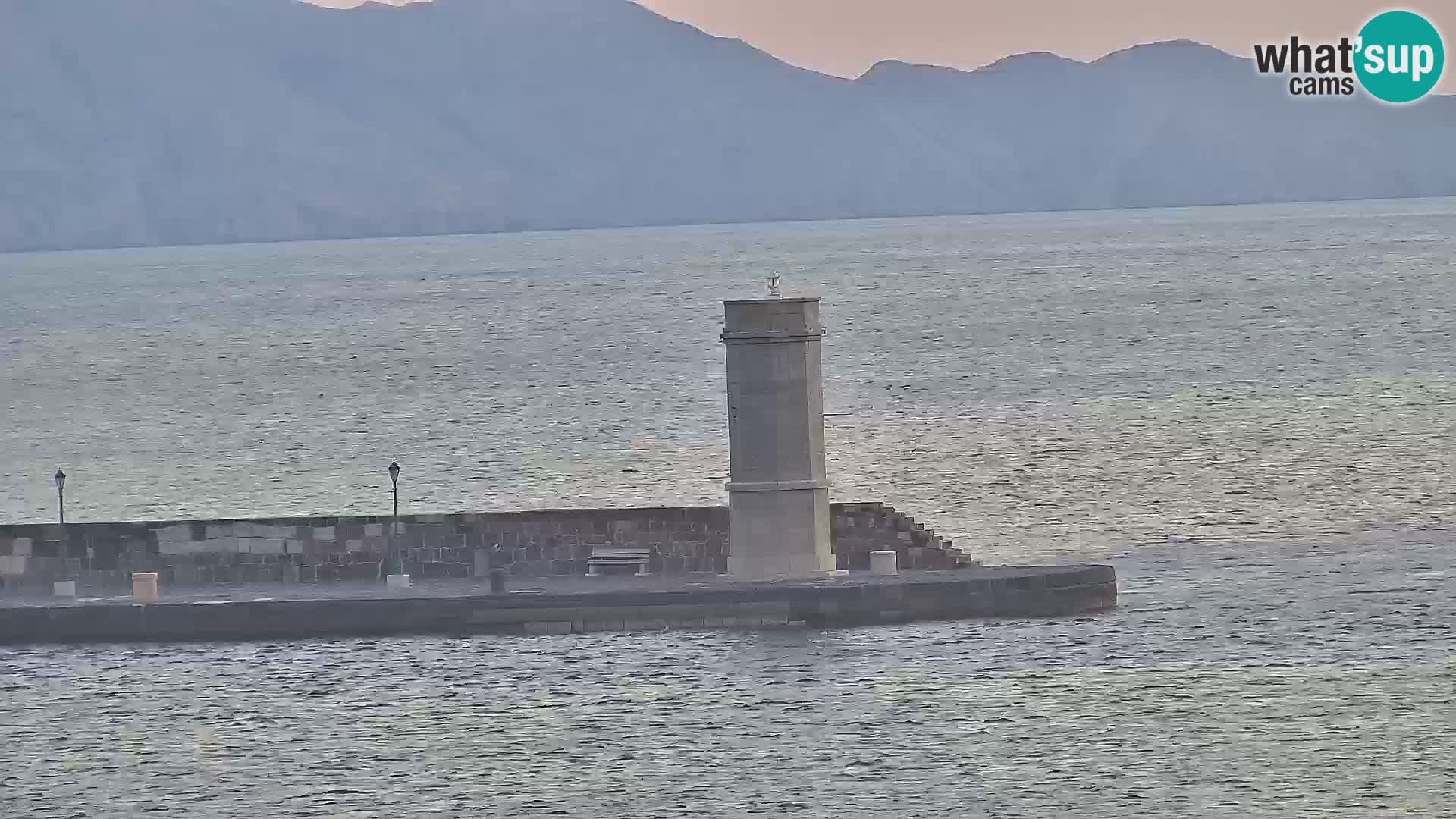 Livecam Senj – Vue panoramique de Senj riva