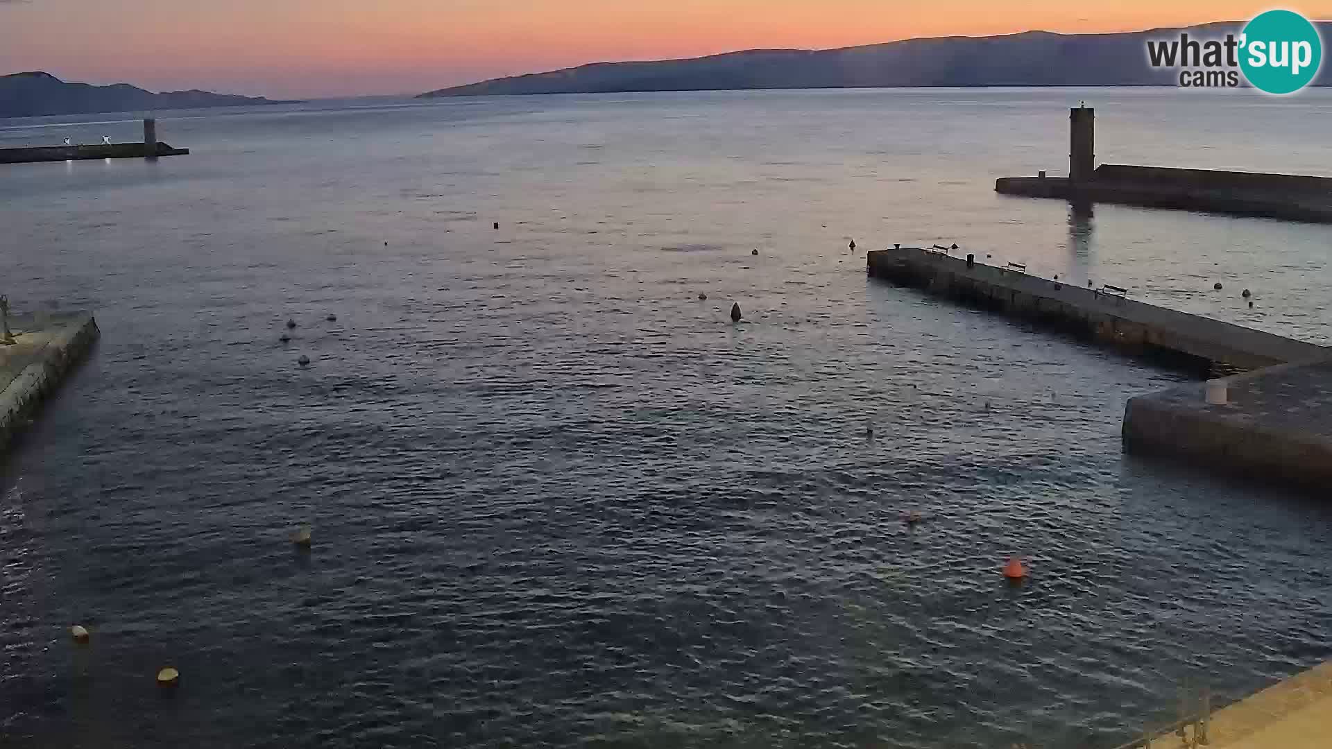 Webcam Senj – Panoramablick auf die Riva Senj