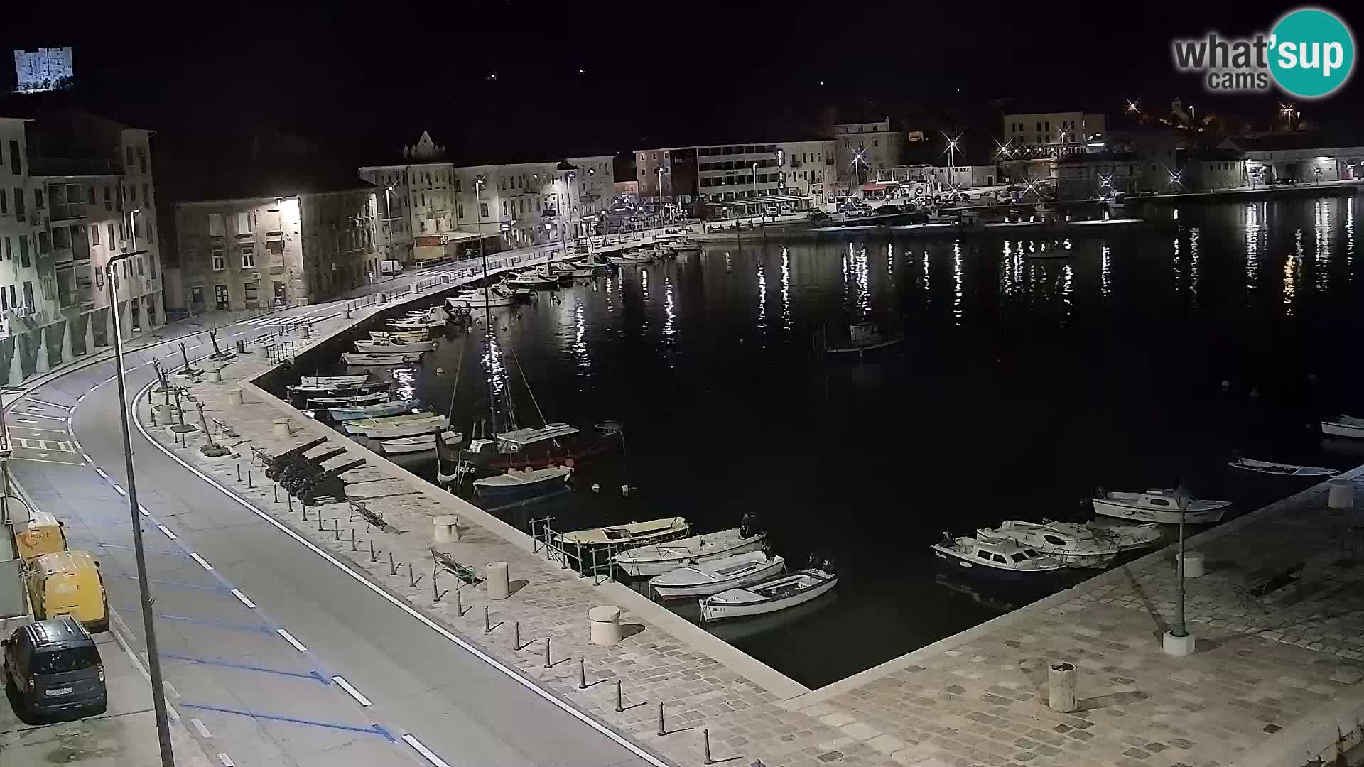 Livecam Senj – Vue panoramique de Senj riva