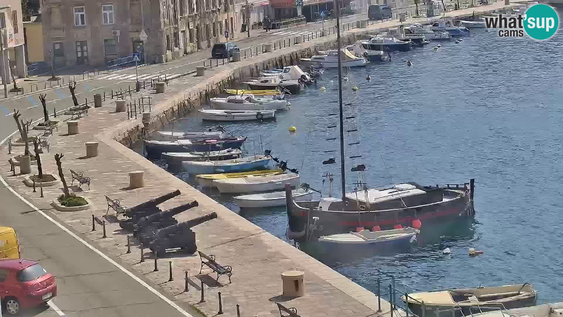 Livecam Senj – Vue panoramique de Senj riva