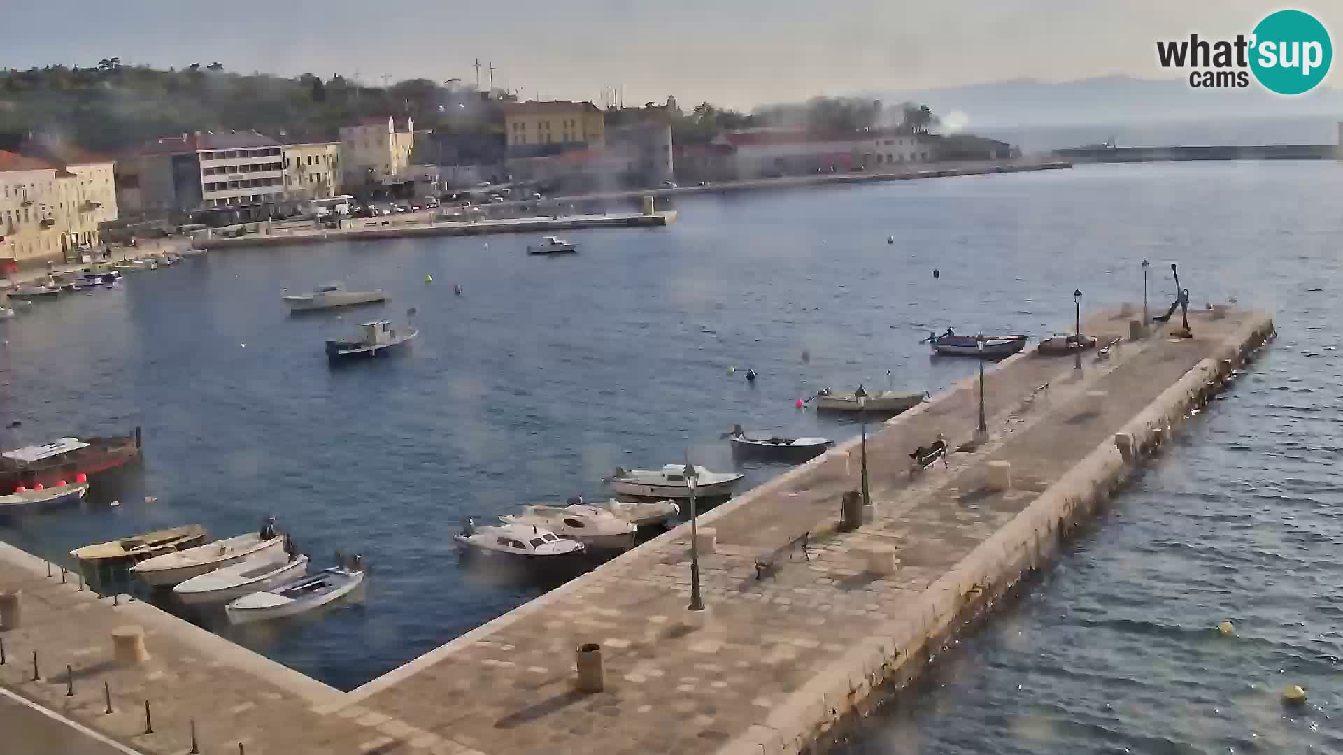 Livecam Senj – Vue panoramique de Senj riva