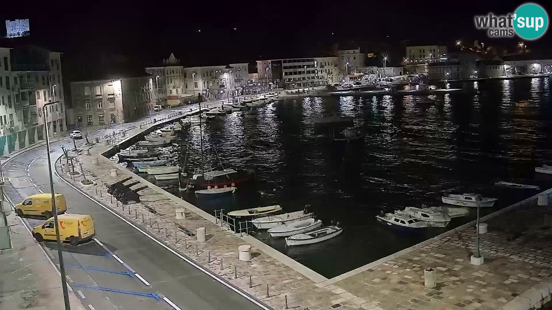 Webcam Senj – Panoramablick auf die Riva Senj