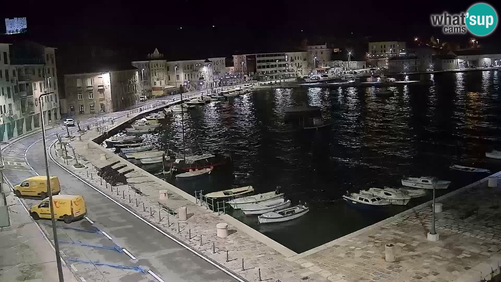 Livecam Senj – Vue panoramique de Senj riva