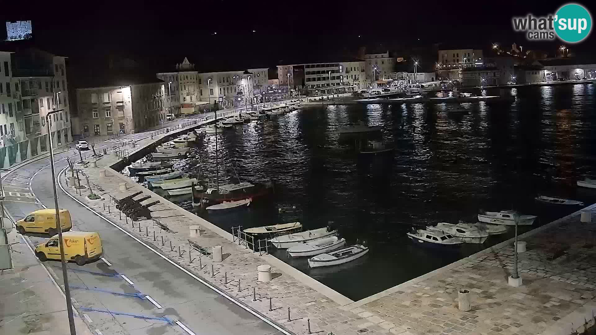 Webcam Senj – Panoramablick auf die Riva Senj