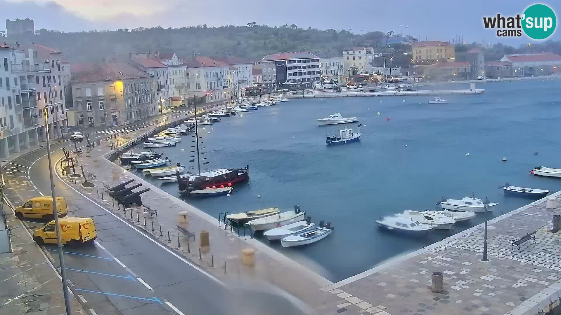 Webcam Senj – Panoramablick auf die Riva Senj