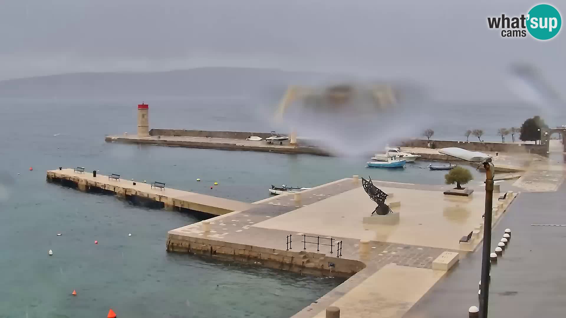 Webcam Senj – Panoramablick auf die Riva Senj