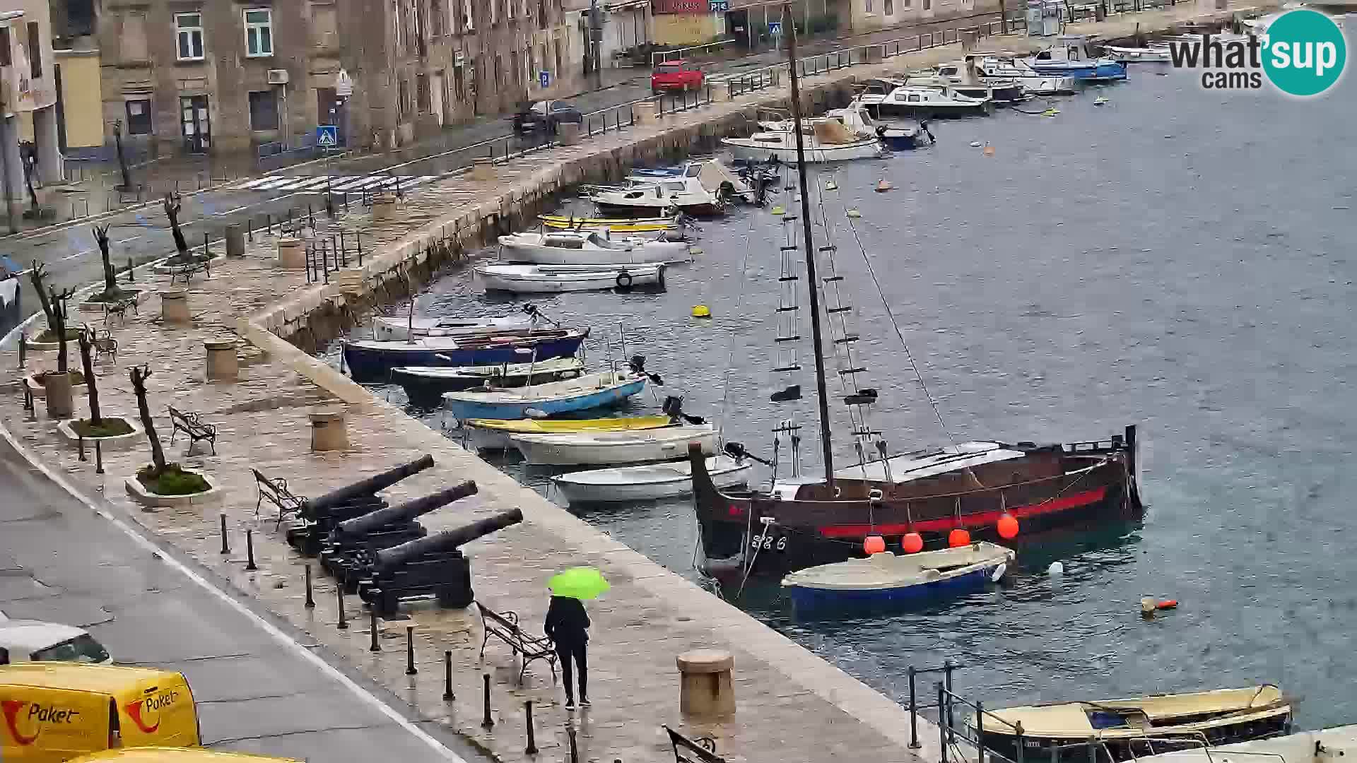 Livecam Senj – Vue panoramique de Senj riva
