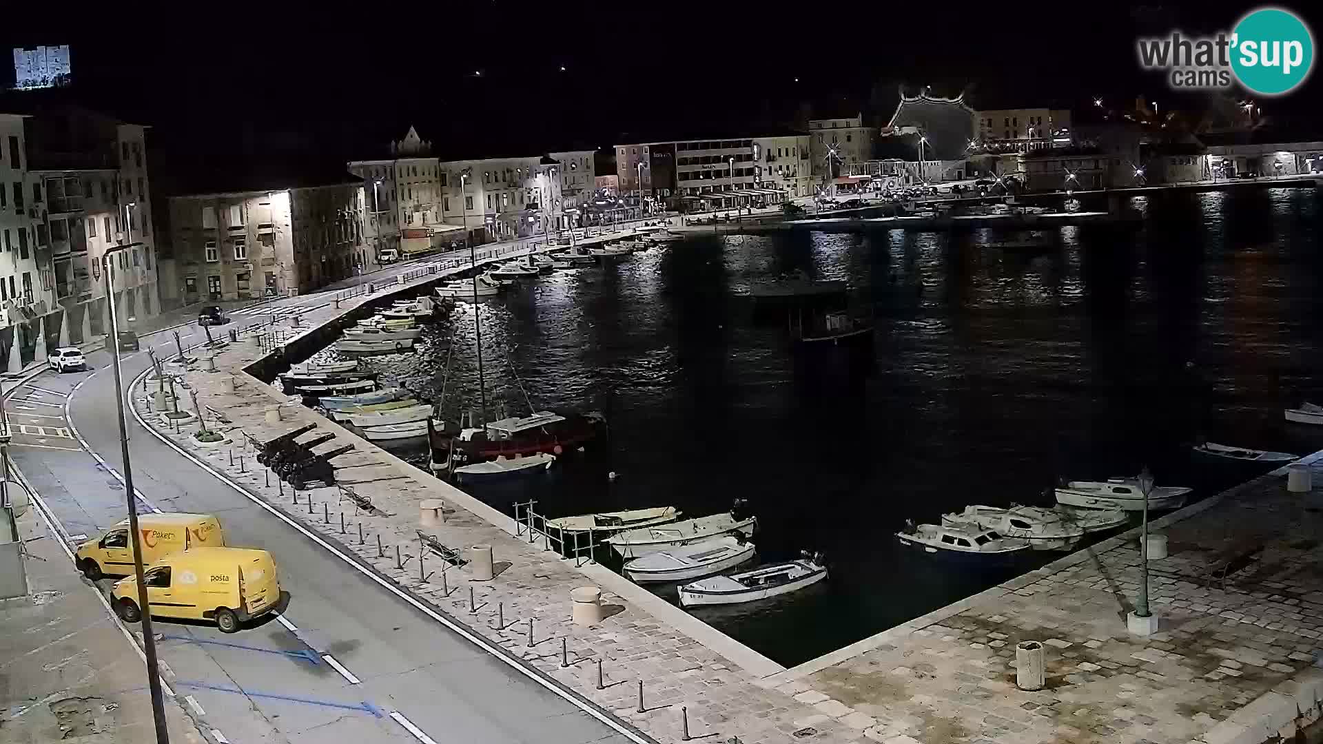 Livecam Senj – Vue panoramique de Senj riva