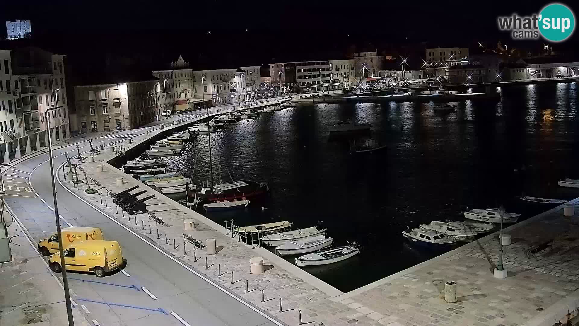 Livecam Senj – Vue panoramique de Senj riva