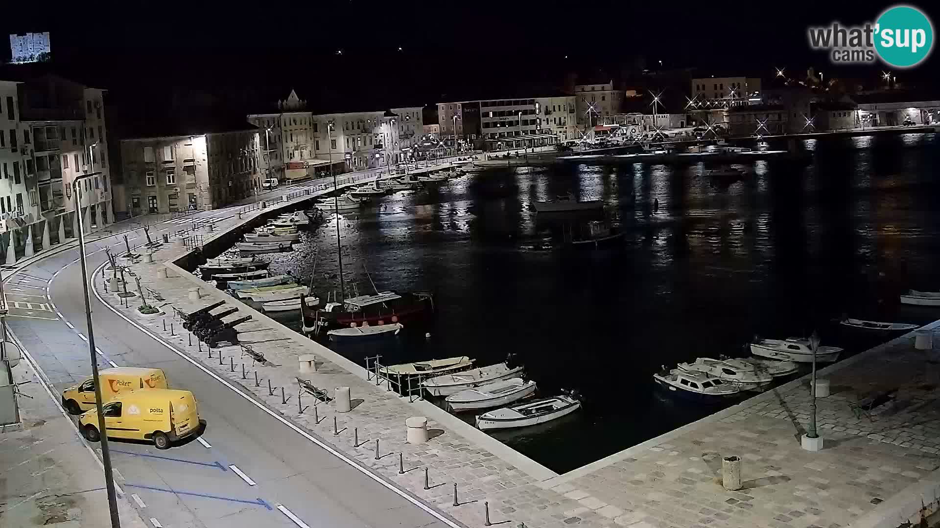 Livecam Senj – Vue panoramique de Senj riva