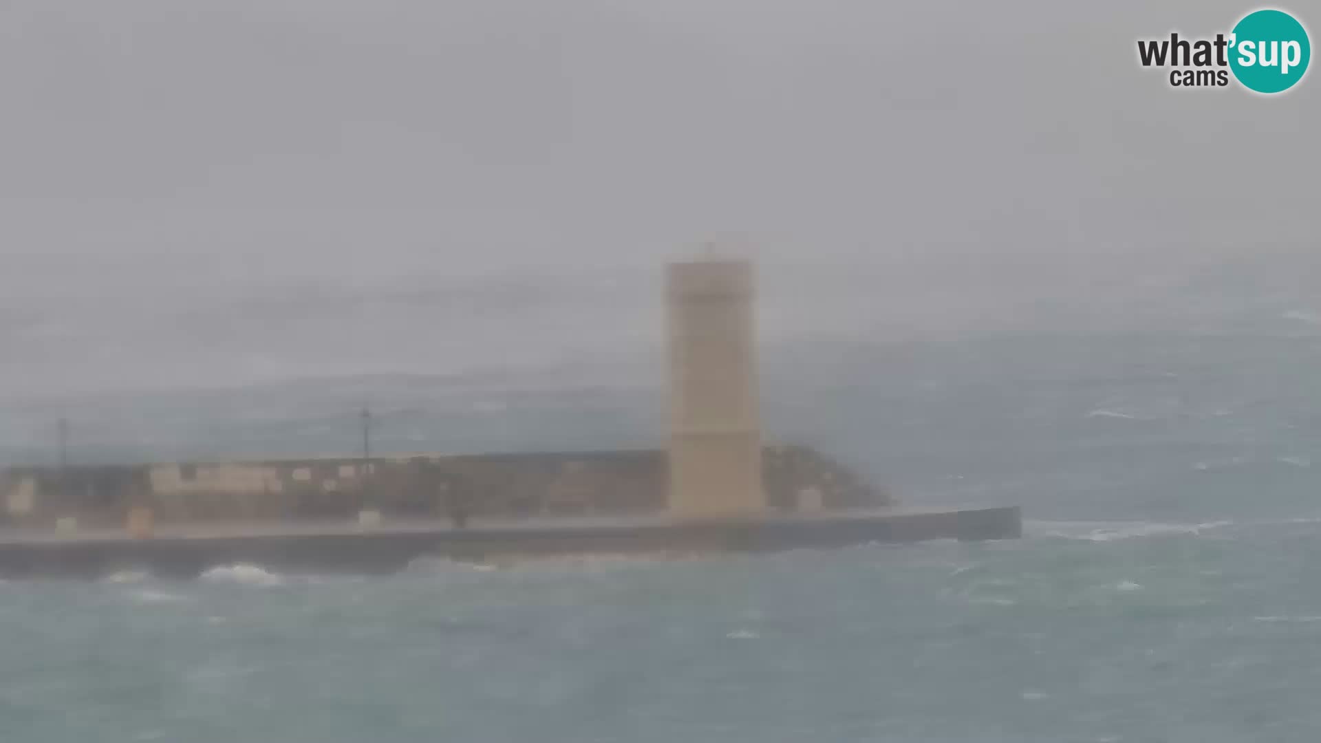 Webcam Senj – Panoramablick auf die Riva Senj