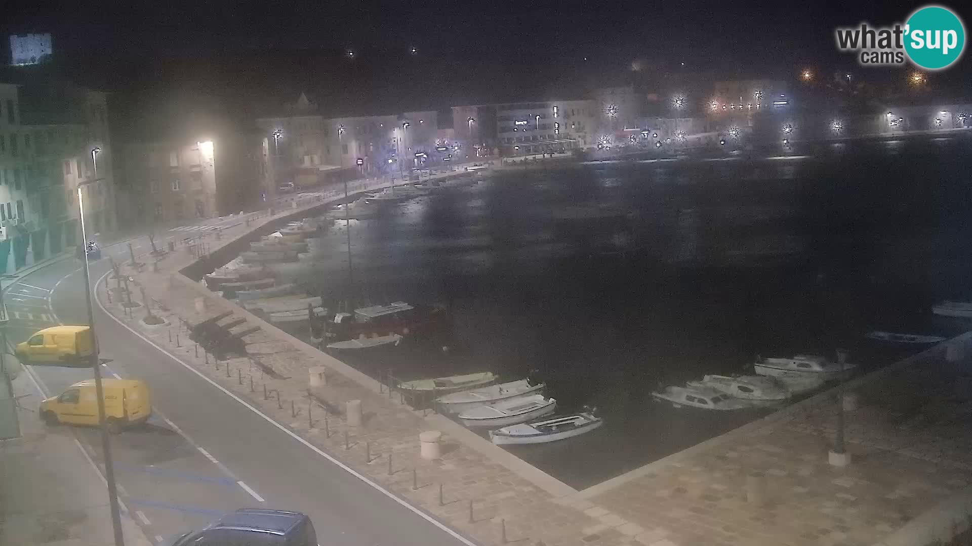 Webcam Senj – Panoramablick auf die Riva Senj