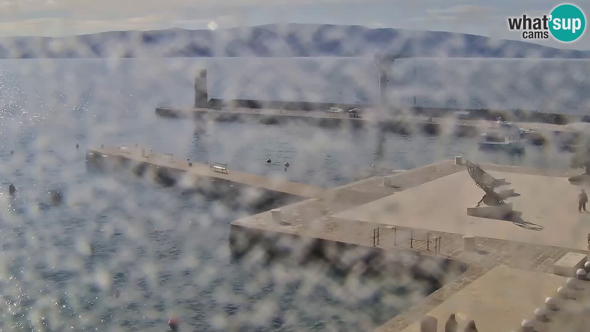 Livecam Senj – Vue panoramique de Senj riva