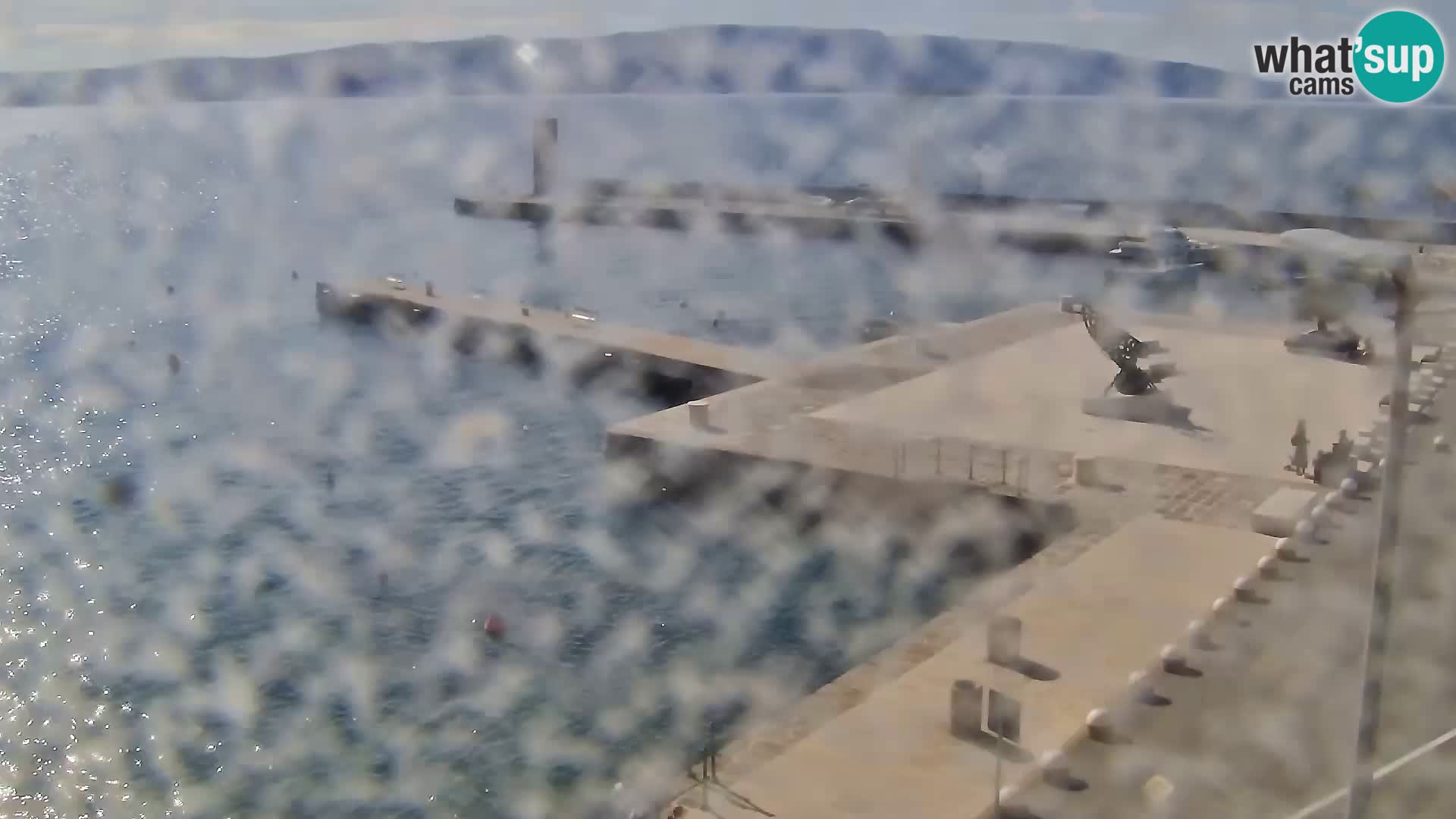 Livecam Senj – Vue panoramique de Senj riva