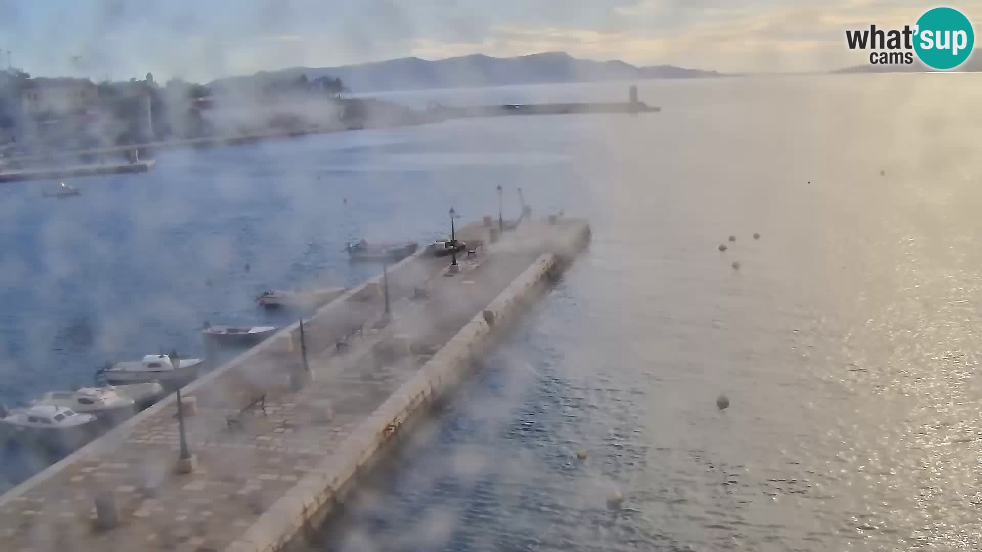 Webcam Senj – Panoramablick auf die Riva Senj