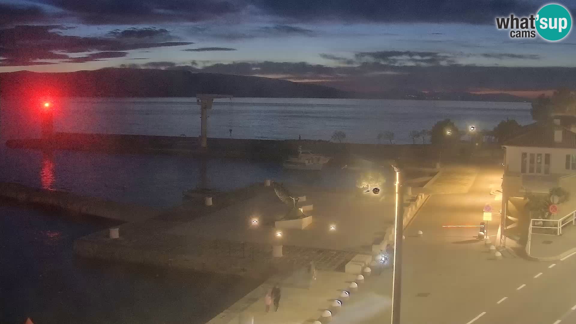 Webcam Senj – Panoramablick auf die Riva Senj